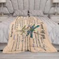 thumbnail image 4 of Dragonfly Blanket Memorial Sympathy Gifts for Girls Women Loved One I Never Left You Throw Blanket for Kids Adults Soft Warm Cozy Fleece Blanket for Couch Sofa \u200bBed 60"x80", 4 of 6