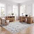 thumbnail image 3 of Garvee 8'x10' Vintage Floral Area Rug Oriental Distressed Carpet, Washable Non Slip Boho Rug for Living Room Bedroom Dining Room, Beige Green, 3 of 8