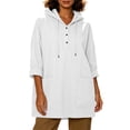 thumbnail image 6 of Hoodies for Women Fall Solid Color Long Sleeved Loose Sweatshirt with Pockets Buttons Drawstring Casual Lounge Work Pullover Sweatshirt, 6 of 9