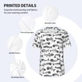 thumbnail image 3 of Rateoe Fish Bones Pattern Men’s Baseball Short Sleeve Polo Shirt, Midweight Men's Shirt Golf Shirt Polo Shirts Quick Dry Short-X-Large, 3 of 7