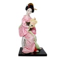 thumbnail image 2 of Esquirla Japanese Geisha Kimono Dolls, 12 inch Traditional Ornament Lady Statuette Miniature Figurines for Bedroom Tabletop Girl Women F, 2 of 8