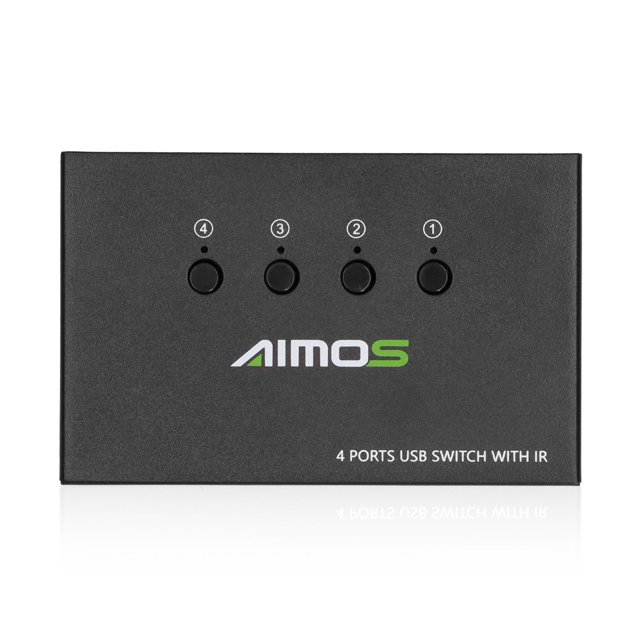 Interruptor Kvm Con Control Remoto Pantalla De Interruptor Kvm De Alta Resolución Interruptor Kvm De Aleación De 4 Puertos Interruptor Selector Delicado Monitor Para Compartir Video Yuarrent EL009413-00
