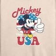 thumbnail image 3 of Disney - Americana - Mickey Mouse USA Flag - Women's Lightweight French Terry Long Sleeve Shirt, 3 of 5