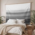 thumbnail image 3 of Black White Ombre Tapestry for Bedroom Wall Hanging Tapestry, Vintage Minimalism Abstract Stripes Ceiling Backdrop Tapestries Poster Blanket Wall Decor for Teens Room Living Room Dorm 59" x 79", 3 of 8