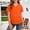 Orange, variant on Girls Shirts Side Ruched Short Sleeve V Neck Fitted Tops Casual Summer Soft Tee With Pocket Clothes For Kids Cozy Shirts Tees Tops Girls ,Light Blue,7-8 Years