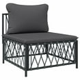 thumbnail image 2 of vidaXL 5 Piece Garden Lounge Set with Cushions Anthracite Steel, 2 of 5