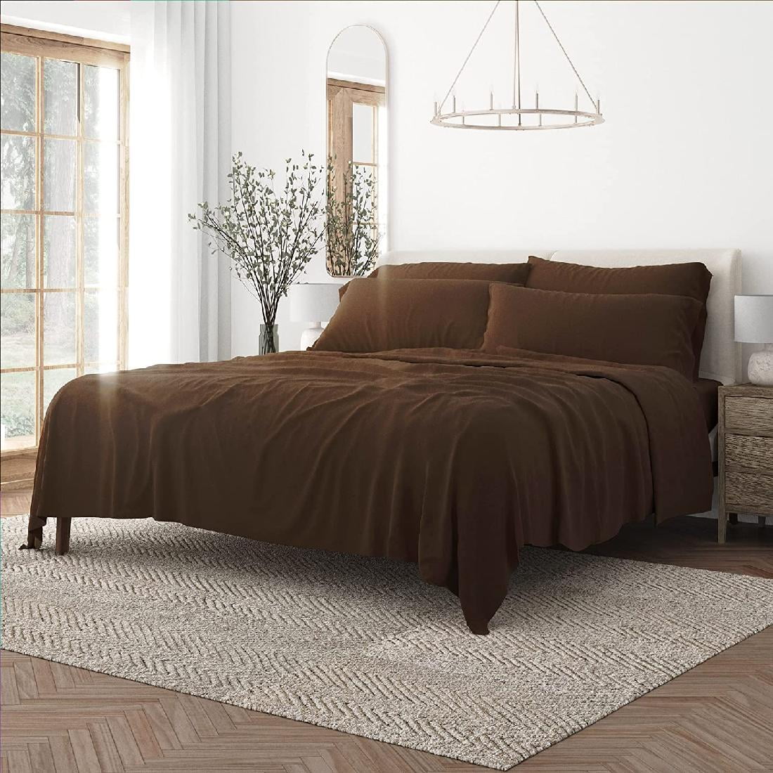 Breathable Hotel Style Bed Sheets Ultra Soft Sheet Set with Deep