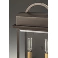 thumbnail image 4 of Progress Lighting Santee 2-Light Wall Lantern in Antique Bronze with Beveled Glass Shade, 4 of 4
