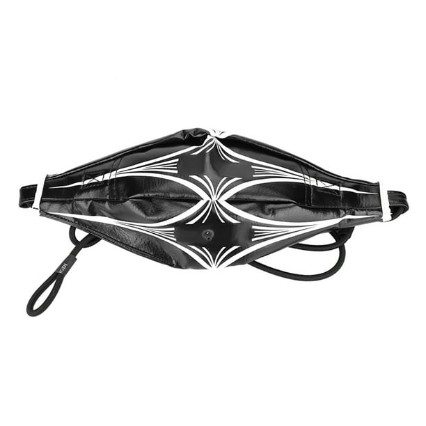 Saco de boxeo de cuero con forma de pera para entrenamiento de boxeo (negro)