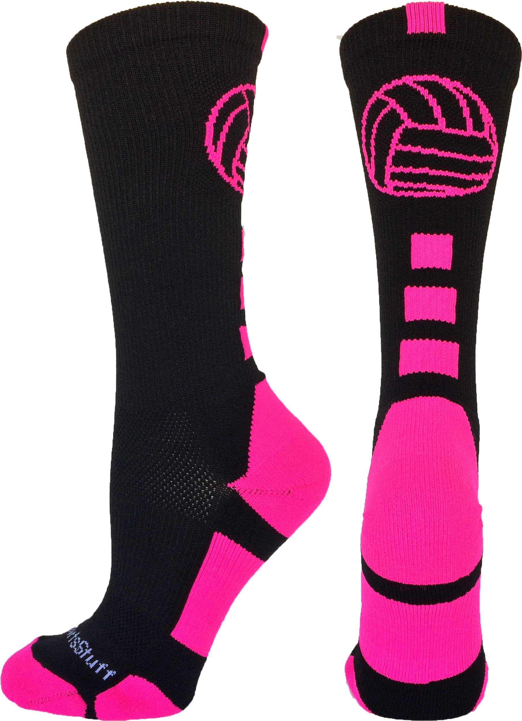 Large, Pink//White Rugby Imports Performance Rugby Socks Hoops