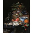 thumbnail image 2 of Abraham Mignon 20x24 Black Ornate Framed Double Matted Museum Art Print Titled: Still Life with Fruit, Oysters, and a Porcelain Bowl (1660 - 1679), 2 of 5
