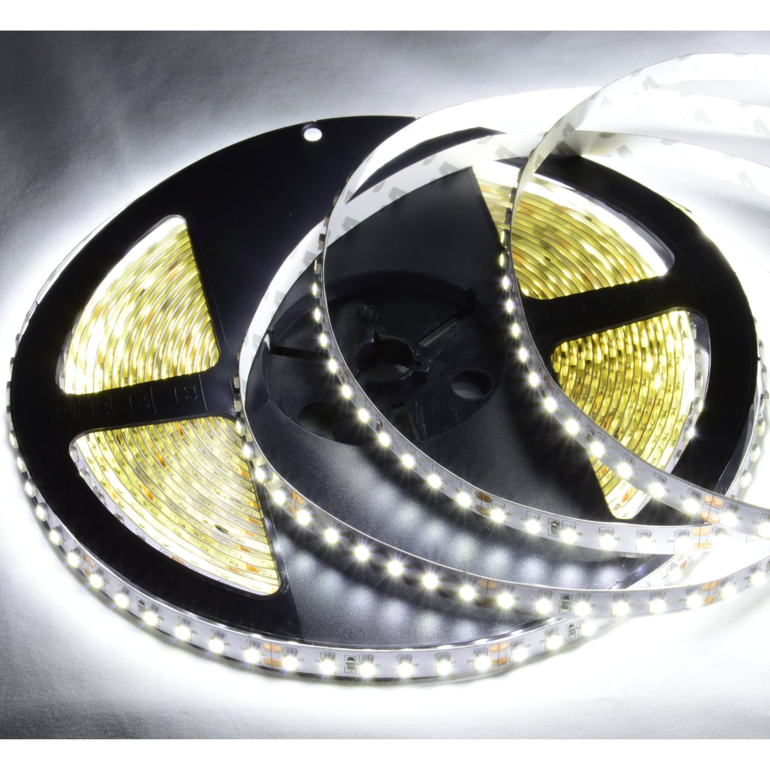ABI Daylight White 6000K Double Density 1200 LED Flexible Light Strip with AC Adapter, 120 LED / Meter, 10 Meters / 33 Feet, 24VDC