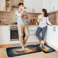thumbnail image 2 of Coolnut Kitchen Rugs 2 Piece Waterproof Non Slip Kitchen Mat Ice Fire Baseball Kitchen Rug Set for Sink Office Kitchen Cafe, 19.7"x47.2"+19.7"x27.6" Home Decor Gifts, 2 of 7