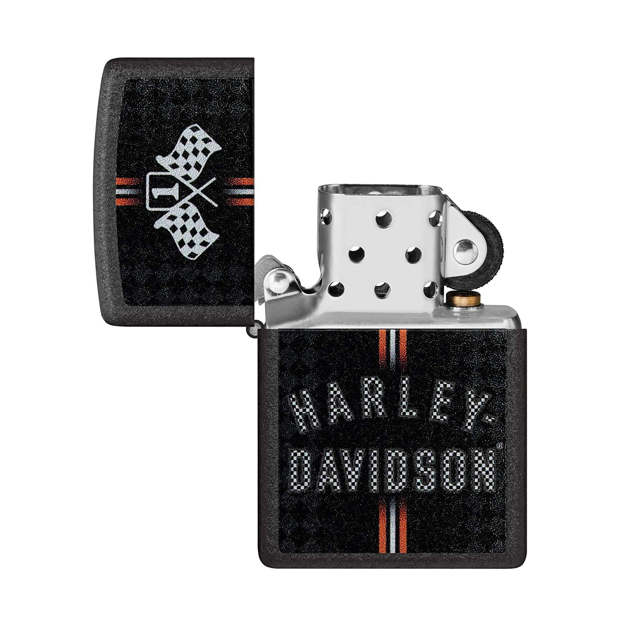Zippo 48558 Harley Davidson Flags Design Windproof Pocket Lighter