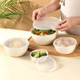 thumbnail image 4 of 4 Pcs Plastic Prep Bowls with Lids,Reusable BPA-Free Nesting Plastic Small Mixing Bowl Set for Mixing,Baking,Prepping,Cooking and Serving Food,Microwave and Dishwasher Safe (Z1-White), 4 of 6
