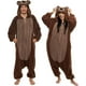 thumbnail image 1 of ¡Onesie Funziez! Disfraz de oso sherpa para Halloween con forma de animal adulto, 1 of 8