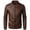 Brown, variant on TFEOQRY Men's Motorcycle Biker Leather Jacket Round Neck Zip-Up Casual Style Fall Winter Outerwear Brown