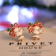 thumbnail image 4 of Pendientes de Navidad de dibujos animados de moda para mujer Pendientes de campana de Santa Wmkox8yi sjalhkljlk4516, 4 of 4