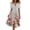 Multicolor, variant on JoveMarine Summer Dresses for Women Vintage Floral V - Neck Short Sleeve Ruffled Swing Dress with Casual Flowy Hem for Party Events,Black L