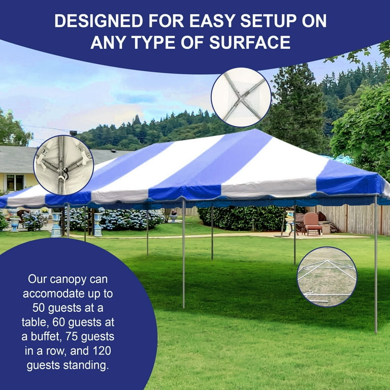 Party Tents Direct Weekender West Coast Frame Party Tent Blue 20 ft x 30 ft