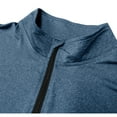 thumbnail image 4 of IYTR Mens Shirts Fashion Leisure Sports Basic Shirts Solid Color Comfy Summer Casual Stand-up Collar Short Sleeve T Shirts Dark Blue XXL, 4 of 5