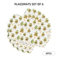 thumbnail image 5 of Rocae Lovely Avocado Printed Heat Resistant Place Mats,Classic Hemstitch Cloth Fabric Placemats Imitation Linen Place Mat Table Mats 18x12 inch, 5 of 5