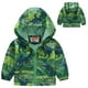 thumbnail image 3 of Gibobby Chaqueta de invierno para niñosChaquetas informales para niños pequeños y niñas con estampado de dibujos animados, abrigos con capucha y cremalle(Verde, 4-5 Años), 3 of 4