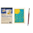 thumbnail image 2 of Craft County 24 Pack Watercolor Paint Set - Patterned Design Pads: Abstract & Nature Templates - Brush Landscapes, Portraits, & Still-life, 2 of 5