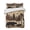 Brown, Green, Sepia, variant on Quilts Queen Size Bedding Set, Vintage Bear Silhouettes Lightweight Quilted Comforter, Rustic Brown Wildlife Forest Soft Reversible Bedspread Coverlet with Pillow Covers for All Season, 90" x 96"