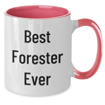 thumbnail image 2 of Funny Forester Gifts from Dad to Best Forester Ever - Two Tone Coffee Mug, Perfect for Father's Day, 2 of 4