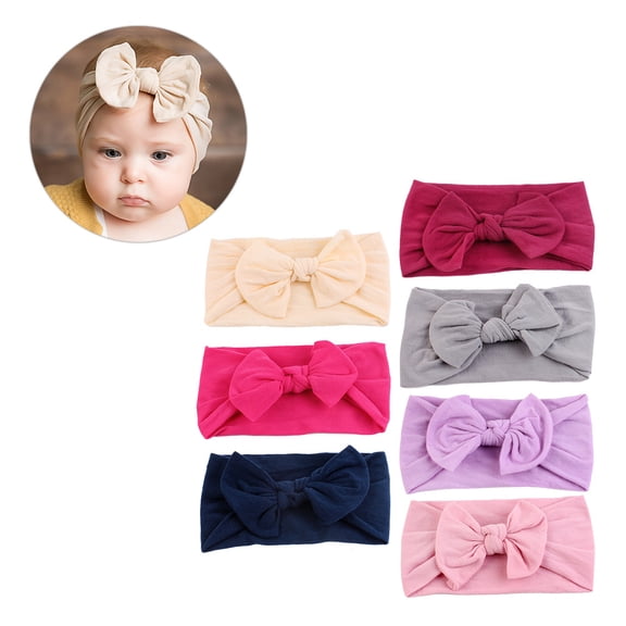 Raindrops Headbands for Newborn Girls Headbands Assorted Color Elastic Everyday Wear 7Pcs
