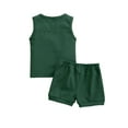 thumbnail image 3 of Toddler Boy Clothes Summer Shorts Set Solid Sleeveless Pocket Tops Cotton Outfit 2PCS 6M 12M 18M 24M 3Y, 3 of 7