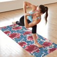 thumbnail image 6 of Pioneer Flower Floral Print Pattern Hot Yoga Mat Towel Non Slip for Hot Yoga - Quick-Drying Yoga Mat Cover with 4 Corner Pockets with Travel Bag - Hot Yoga Towel Non Slip 70"x26", 6 of 6