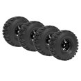 thumbnail image 1 of RC Wheel Rim Tires Set, 4PCS RC Crawler Wheel Rims Aluminum Alloy 5 Star Rims Set 120x46mm RC Tires Wheels Set, 1 of 7