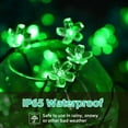 thumbnail image 3 of KOMI Solar Flower String Lights Green Lights Outdoor Waterproof 50 LED St Patricks Day Fairy Lights Decorations Garden Patio Fence Yard Spring (Green), 3 of 7