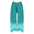thumbnail image 3 of Girls Baggy Jeans Candy Colors High Rise Elastic Waist Wide Leg Denim 5-16Y, 3 of 5