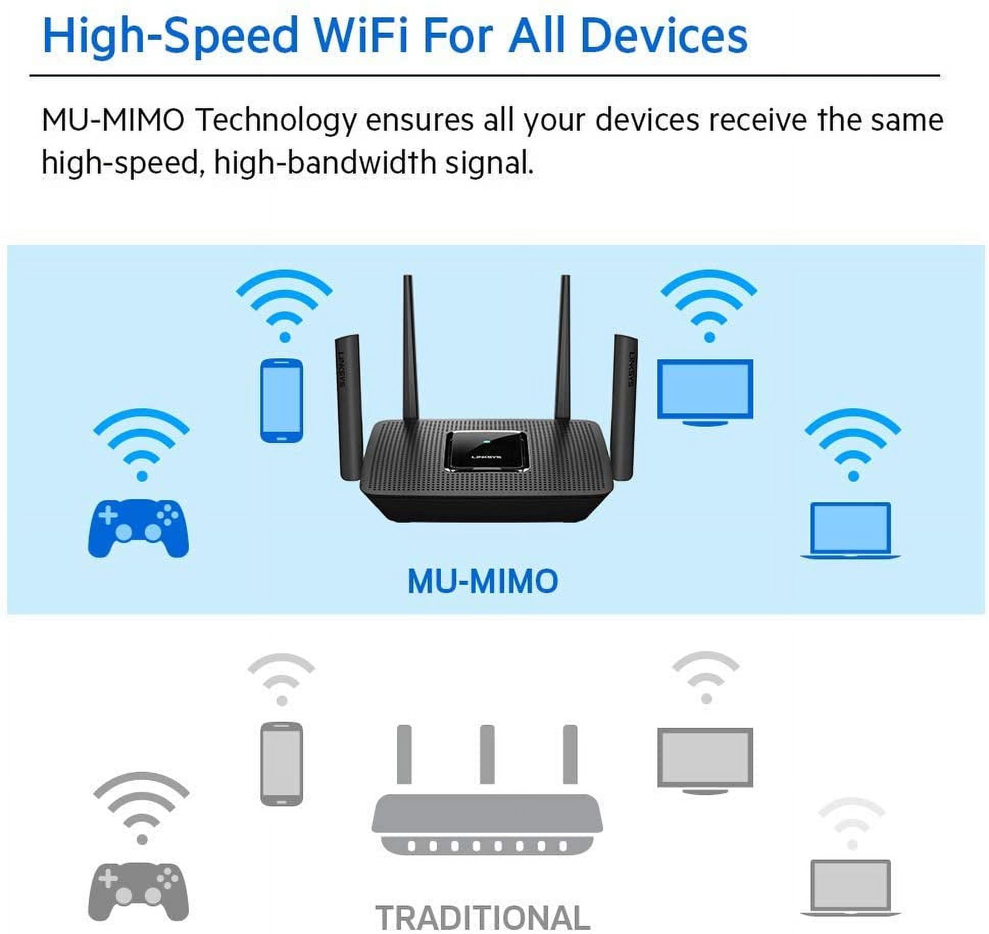 Restored Linksys MR9000 Mesh Wi-Fi Router (Tri-Band Router, Wireless Mesh Router for Home AC3000), Future-Proof MU-Mimo Fast Wireless Router (Refurbished) - image 4 of 7