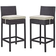 thumbnail image 2 of Beige Lift Bar Stool Outdoor Patio Set of 2, 2 of 3