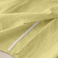 thumbnail image 6 of Women's Summer Casual Vintage Cotton Linen Blend Skirt High Waist Elastic Loose Fit Midi Drawstring Slit Yellow XL(XL), 6 of 8