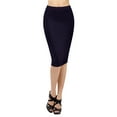 thumbnail image 4 of Thanth Womens Waist Band Streychy Solid Pencil Skirt(Plus Size Available), 4 of 4