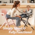 thumbnail image 4 of Babyeap 4in1 Convertible Baby High Chair, Transitions from Baby to Adult Stool, 8-Level Adjustable, Foldable, Removable Tray, Gray, 4 of 13