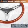 thumbnail image 4 of Volante CNSPEED 15" Grano de Madera 6 Pernos 380mm, 4 of 7