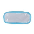 thumbnail image 1 of Clear Pencil Case PVC Zipper Pen Bag Pencil Case Portable School Student Stationery Storage Pouch, Sky Blue, 1 of 9