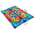 thumbnail image 4 of Vibrant Tie Dye Symmetry Blanket,Comfortable Soft Flannel Throw Blanket,All Season,Warm Lightweight Blankets for Sofa Bed Couch Living Room Chair,40"x50", 4 of 4