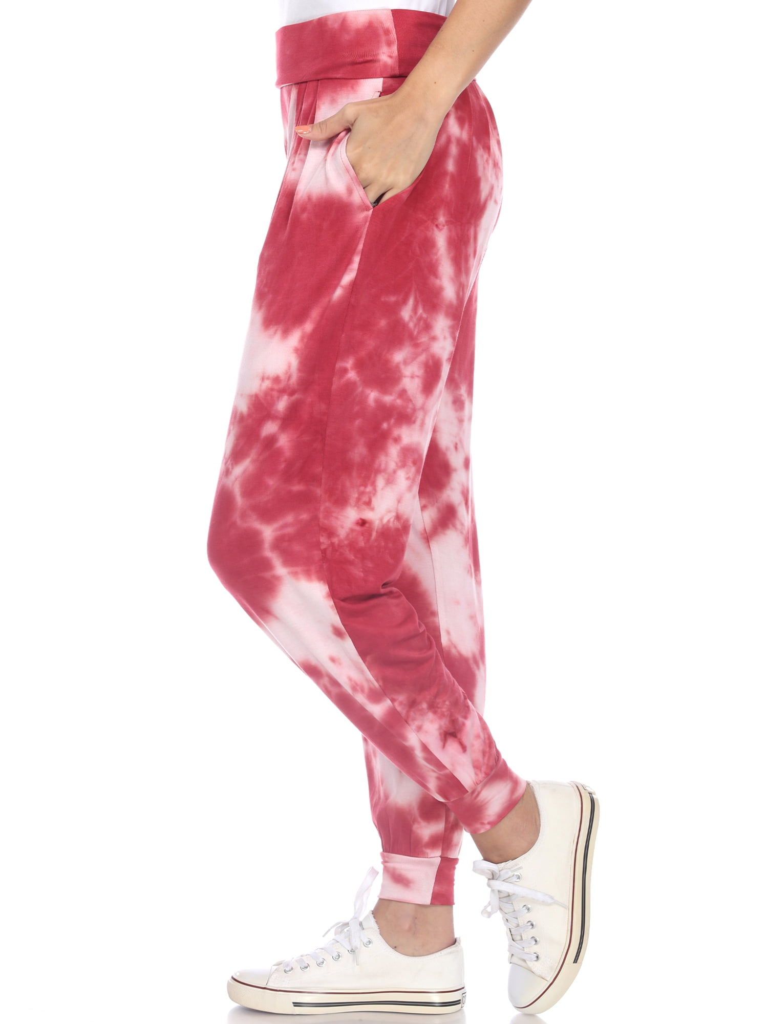 White Mark Women's Tie Dye Harem Pants