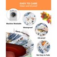 thumbnail image 3 of Round Fitted Tablecloths Thanksgiving Colorful Pumpkin Waterproof Table Cover for Kitchen Dining Party Decor Autumn Floral Leaves,45"-54", 3 of 6