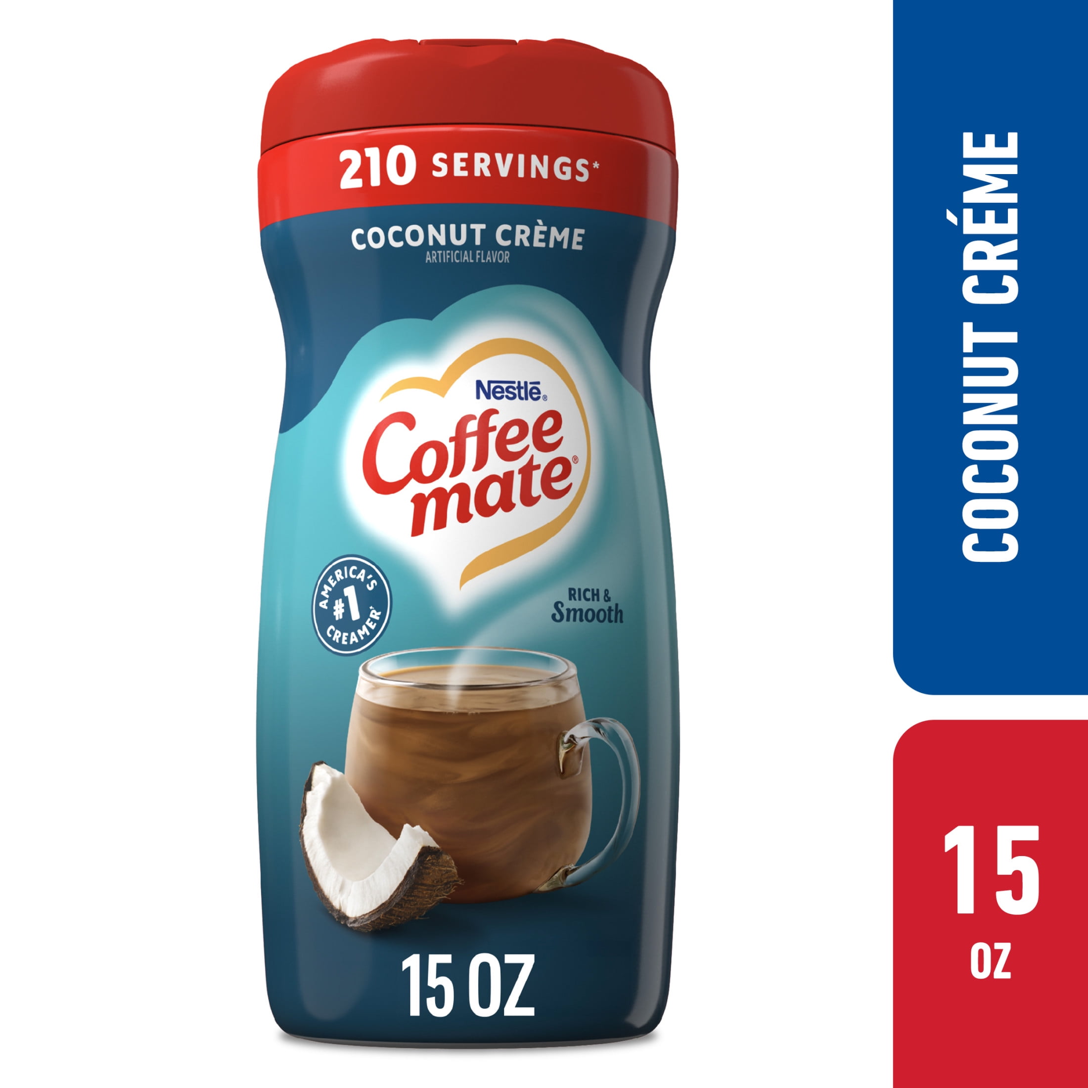 (6 pack) Coffee mate Coconut Crème Flavored Powdered Coffee Creamer, Non Dairy Creamer 15 oz