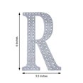thumbnail image 3 of Efavormart 6" Letter R Silver Self-Adhesive Rhinestone Number Stickers for DIY Crafts, Handicraft Art, Graduation Cap Decorations Birthday Party, Wedding Alpha-Numeric stickers, 3 of 7