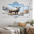 thumbnail image 4 of Designart "Deer Winters gracefulness" Animals Art Living Room Set, 4 of 5