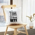 thumbnail image 5 of LALILO Throw Pillow Covers Food Love First Quote Food Quote Funny Eat Cushion Cover 18" x 18", 2 Pack, 5 of 6